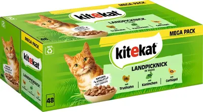 Kitekat Landpicknick in Gravy 48x85g Mega Pack