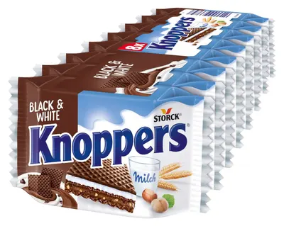 Knoppers Black & White 8-pack 200g