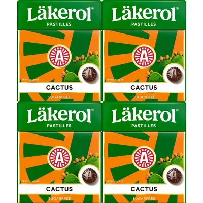 Läkerol Pastilles Cactus 4x25g - sugar free