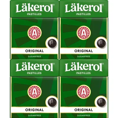 Läkerol Pastilles Original 4x25g - sugar free