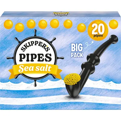 Malaco Skipper's Pipes Sea Salt 20 pcs. 340g