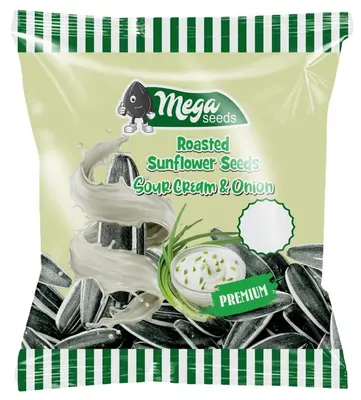 Mega Seeds Roasted Sunflower Sour Cream & Onion Flavour 100g
