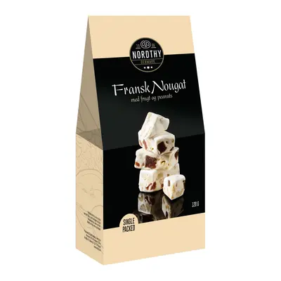 Nordthy Fransk Nougat Frugt & Peanuts 120g