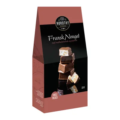 Nordthy Fransk Nougat Mælkechokolade & Peanuts 120g
