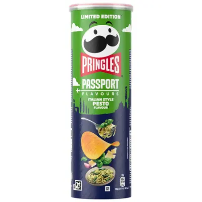 Pringles Passport Flavours Italian Style Pesto 165g - Limited Edition