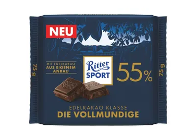 Ritter Sport Edelkakao Klasse 55% Die Vollmundige 75g