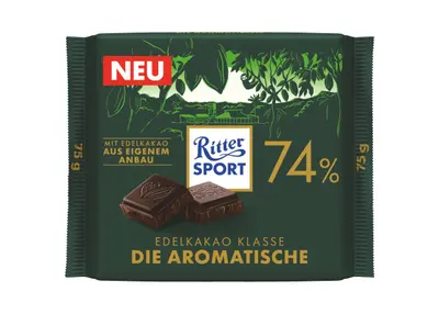 Ritter Sport Edelkakao Klasse 74% Die Aromatische 75g