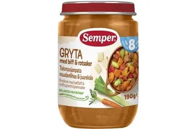 Semper Beef & Root Vegetable Stew 8M 190g