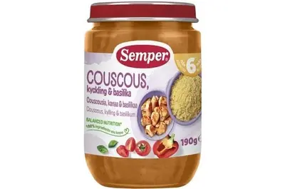 Semper Couscous, Chicken & Basil 6M 190g