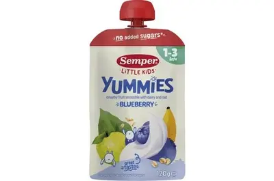Semper Little Kids Yummies Blueberry, Apple, Banana, Diary & Oat 1-3Y 120g