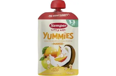 Semper Little Kids Yummies Mango, Apple, Coconut Milk & Oat 1-3Y 120g