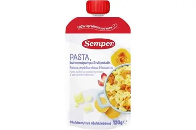 Semper Pasta, Butternut Squash & Sweet Potato 6M 120g