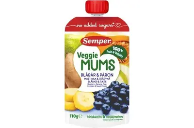Semper Veggie Mums Blueberry, Banana, Pear, Pumpkin & Sweet Potato 6M 110g