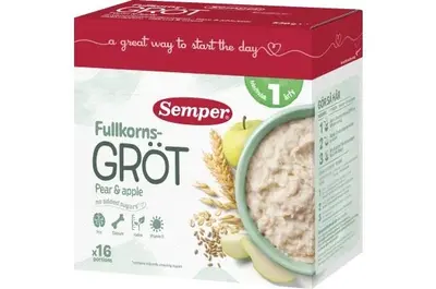 Semper Wholegrain Porridge with Pear & Apple 1Y 530g