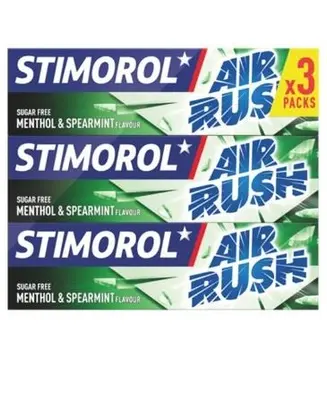 Stimorol Air Rush Menthol & Spearmint 3-pack 42g - sugar free