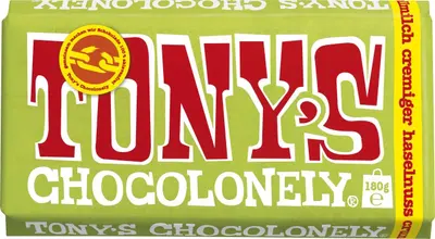 Tony's Chocolonely Vollmilch Cremiger Haselnuss Crunch 180g
