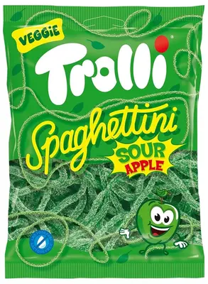 Trolli Spaghettini Sour Apple 100g - veggie