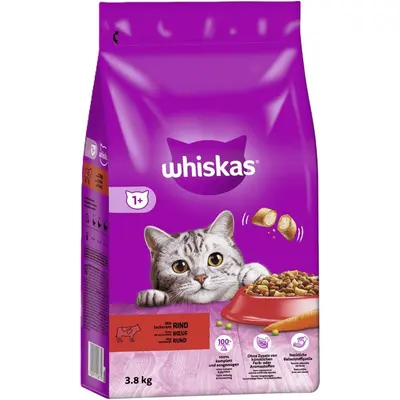 Whiskas 1+ Beef 3,8kg