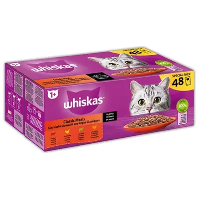 Whiskas Classic Meals in Gravy 48x85g Special Pack